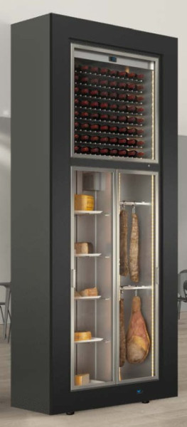 PC-SAR 10 + PC-VBR 10 Kombi-Vitrine f. Käse/Salami/Wein